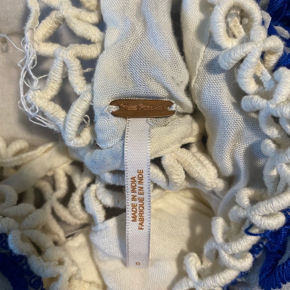 Blue and cream Free People tunic dress. Size 0. - Picture 3 of 3
